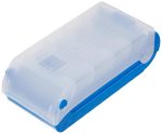 TimeTEX Karteikasten A8 Kunststoff blau 5 Fächer Deckel halbtransparent