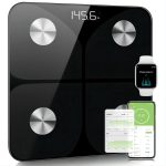 Körperfettwaage Digital mit App Bluetooth 180 kg für BMI Wasser Muskelmasse