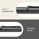 LAMY safari twin pen EMR all black 2 in 1 Stylus und Kugelschreiber – Bild 5