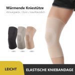 Elastische Kniebandage 1 Paar Kniestütze atmungsaktiv leicht Unisex L – Bild 2
