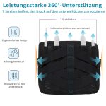 Rückenstützgürtel mit Heizkissen Lendenwirbelstütze Schmerzlinderung M – Bild 2