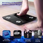 Körperfettwaage Digital mit App Bluetooth 180 kg für BMI Wasser Muskelmasse – Bild 3