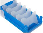 TimeTEX Karteikasten A8 Kunststoff blau 5 Fächer Deckel halbtransparent – Bild 2