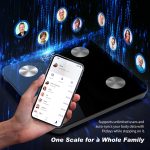 Körperfettwaage Digital mit App Bluetooth 180 kg für BMI Wasser Muskelmasse – Bild 6