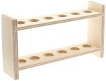 neoLab Reagenzglasgestell aus Holz für 6 Gläser Lochdurchmesser 20 mm