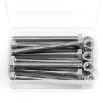 M8x100mm Sechskantschrauben Set 8 Stück Edelstahl 304 mit Muttern – Bild 3