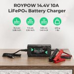RoyPow LiFePO4 Ladegerät 12V 10A Lithium Batterieladegerät Erhaltung – Bild 7