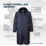 Portwest S438 Classic Regenumhang lang wasserdicht mit Kapuze PVC – Bild 4