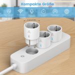 EIGHTREE Smart WLAN Steckdose 4er Pack mit Strommessung Alexa Google – Bild 2