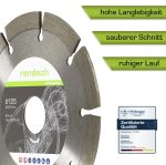 2x Diamanttrennscheibe 125 mm für Beton Granit Stein Ziegel rendech – Bild 2