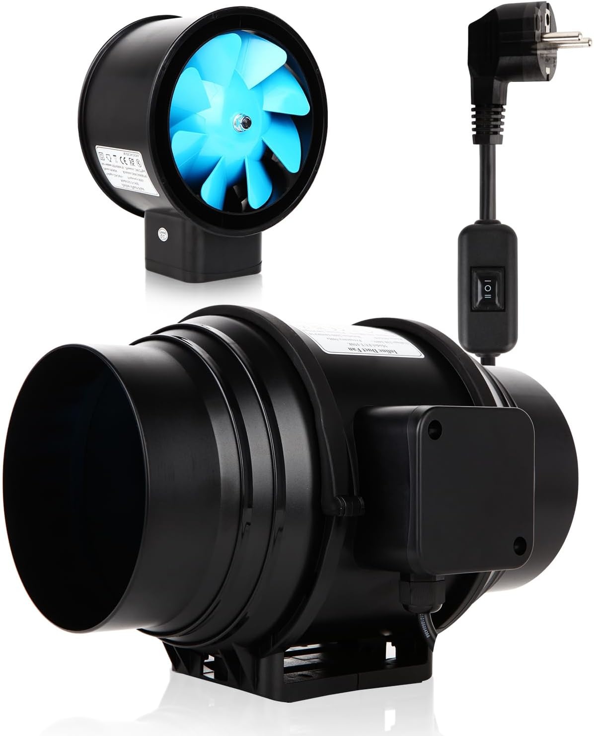 B0C7K882TG-1.jpg Brogachy Rohrventilator 100 mm regelbar 215 185 m³ h IP44 – Bild 1