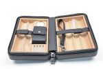 Marvero Reise Zigarrenhumidor Set Leder mit Hygrometer und Anzünder – Bild 2