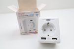Luminea Elesion WLAN-Steckdose mit 2 USB App Alexa Google Siri – Bild 2