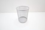 Detectalia Papierkorb Metallgeflecht 10 L Silber 27 cm Ø23,5 cm
