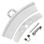 Türgriff wie AEG 405523773/1 Set mit Schließnase Achse Feder für Trockner