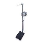 GIMA Sirio Personenwaage mit Höhenmesser mechanisch 150 kg grau