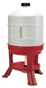 Kerbl Geflügeltränke 30 Liter Höhe 70 cm Kunststoff rot weiß 70233