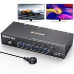 Camgeet HDMI KVM Switch 3 PC 2 Monitore 4K 60Hz USB 3.0 EDID – Bild 9