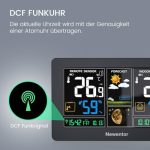 Newentor Funk-Wetterstation mit Außensensor, Wettervorhersage, DCF-Uhr – Bild 3