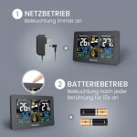 Newentor Funk-Wetterstation mit Außensensor, Wettervorhersage, DCF-Uhr – Bild 2