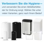 Tork Abfalleimer 20 L Badmülleimer zur Wand oder Bodenmontage weiß – Bild 4