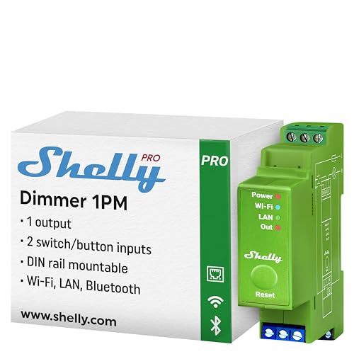 41TDVAUkd9L.jpg Shelly Pro Dimmer 1PM Smart-Dimmer DIN-Schiene WLAN LAN 200 W – Bild 1