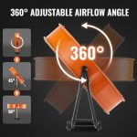 VEVOR Trommelventilator Industrie Bodenventilator 3 Stufen 8600 CFM Timer – Bild 5