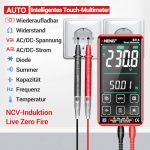 ANENG 621A Digitalmultimeter Touchscreen TRMS 9999 Counts NCV USB-C – Bild 2