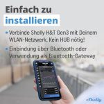 Shelly H und T Gen3 Elfenbein WLAN Temperatur und Feuchtigkeitssensor – Bild 3