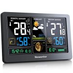 Newentor Funk-Wetterstation mit Außensensor, Wettervorhersage, DCF-Uhr – Bild 4