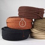 Amarcords Textilkabel für Lampen weiß geflochten 30 m mit Erdung 3x0,75 – Bild 8