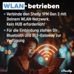 Shelly 1PM Gen3 WLAN Smart Relais Schalter mit Strommessung 16A 2 Stück – Bild 5