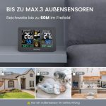 Newentor Funk-Wetterstation mit Außensensor, Wettervorhersage, DCF-Uhr – Bild 5