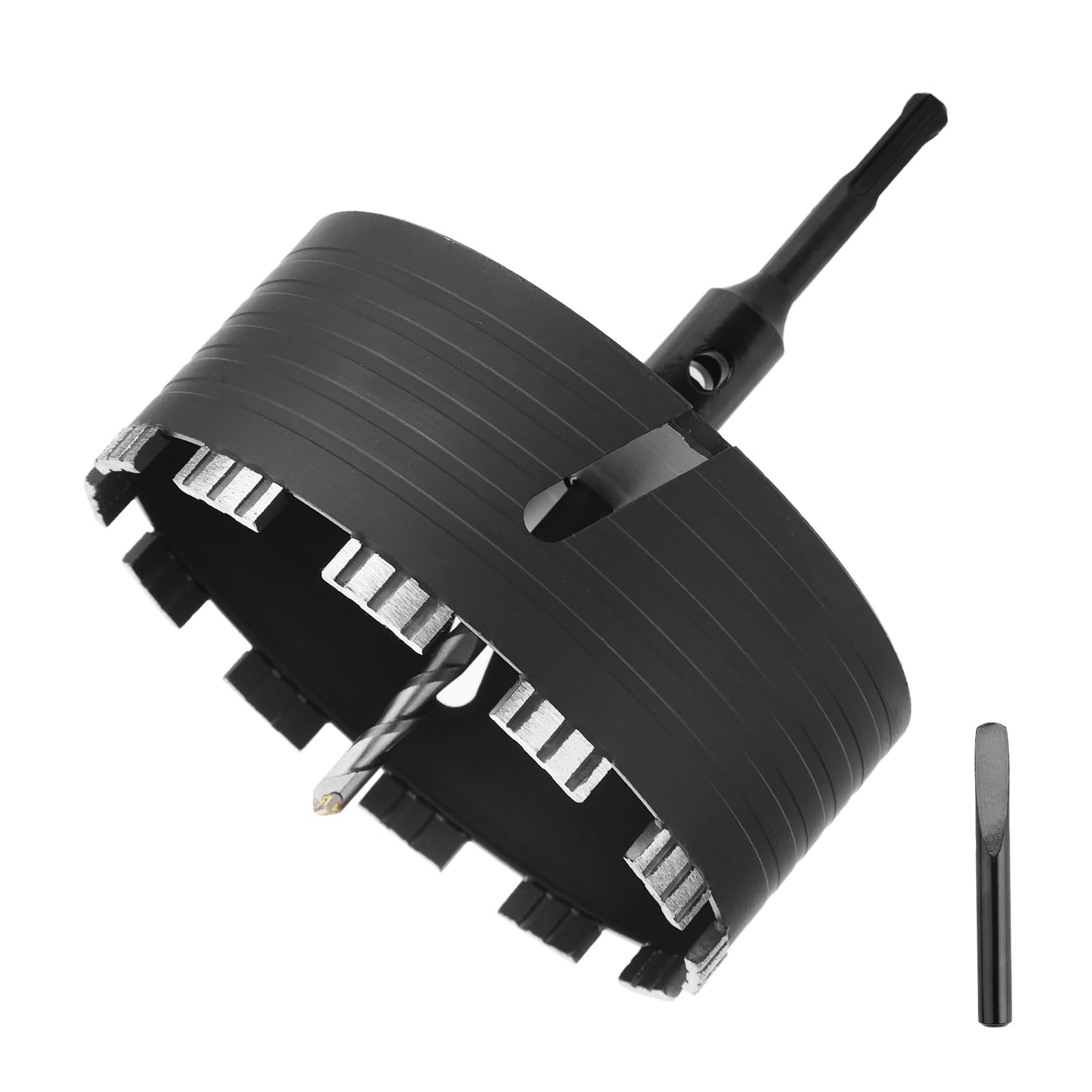 61td7O3AuqL.jpg Bohrkrone 162 mm M16 mit SDS Plus Adapter 110 mm für Mauerwerk – Bild 1