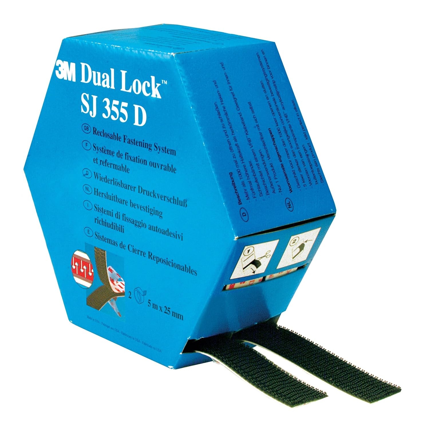 B0012ROSDU-1.jpg Dual Lock SJ457D Befestigungssystem 2x 25mm x 5m transluzent – Bild 1