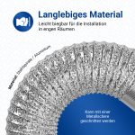 Aluminium Abluftschlauch 150er 4m Flexrohr für Trockner Abzugshaube