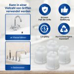 Set 4x Rastbuchse für Knebel-Innenoberteil 3/8 1/2 3/4 für Zweigriff-Armaturen