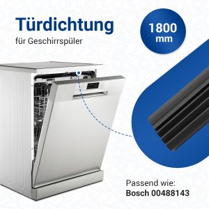 Türdichtung Bosch 00488143 Gummidichtung dreiseitig für Geschirrspüler