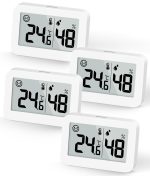 DOOMAY Mini Thermometer Hygrometer digital mit Celsius 4er Set