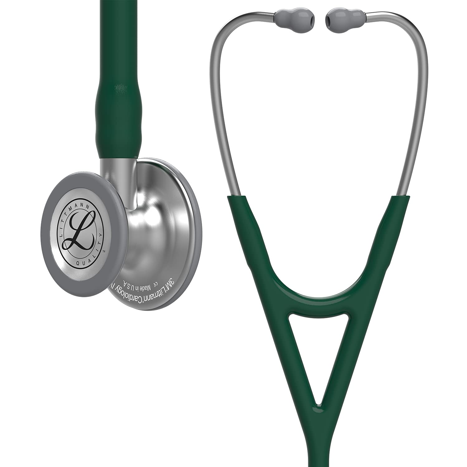 61QnnxxYRPL.jpg 3M Littmann Cardiology IV Stethoskop 6155 dunkelgrün 69 cm Edelstahl – Bild 1