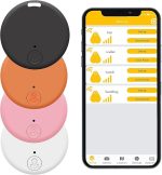 Aweskmo 4 Stück kabellose Artikelfinder Schlüsselfinder kompatibel iOS Android – Bild 2
