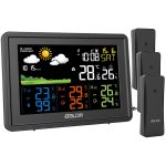 Comistack Funk-Wetterstation mit 3 Außensensoren Farbdisplay DCF-Uhr