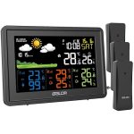 Comistack Funk-Wetterstation mit 3 Außensensoren Farbdisplay DCF-Uhr – Bild 2