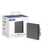 Aqara Smarter Lichtschalter H1 EU Doppelwippe ohne Neutralleiter grau