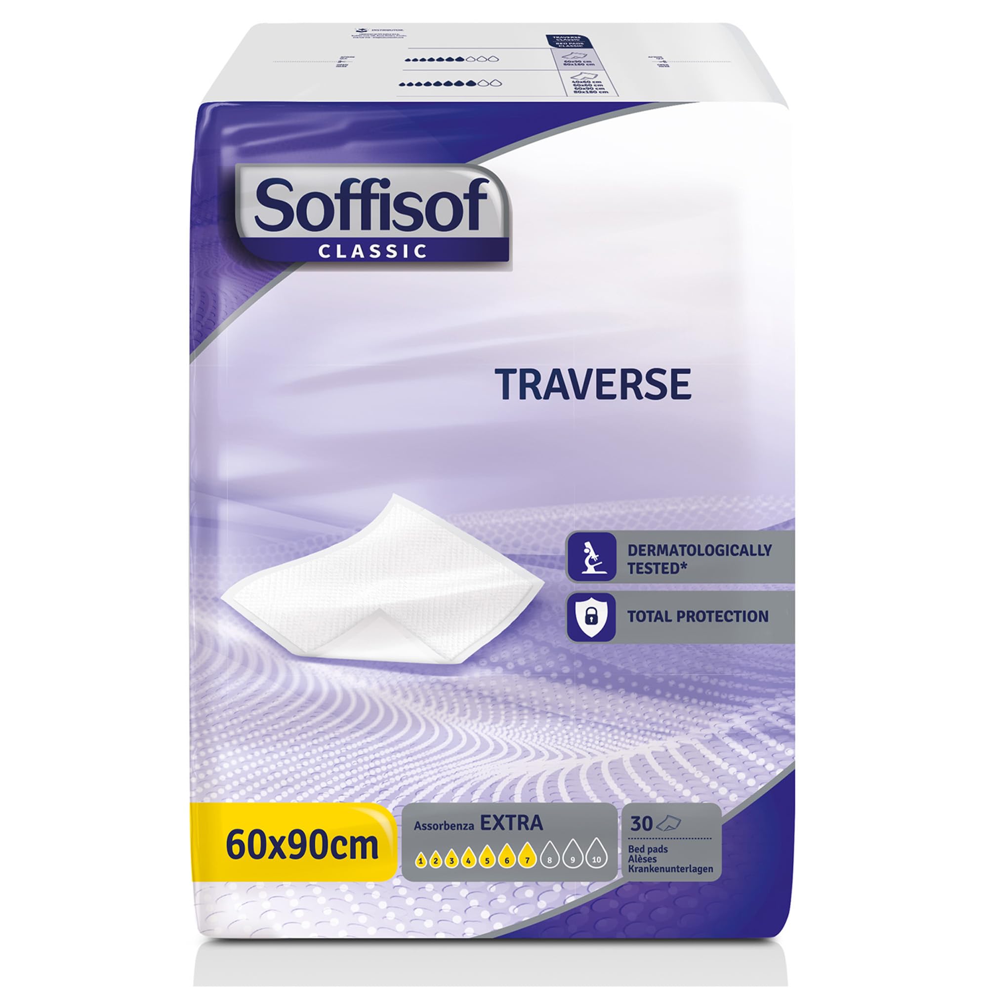 71ajzMMewgL.jpg Soffisof Classic Inkontinenzunterlage 7 Tropfen 60 x 90 cm 30 Stück – Bild 1