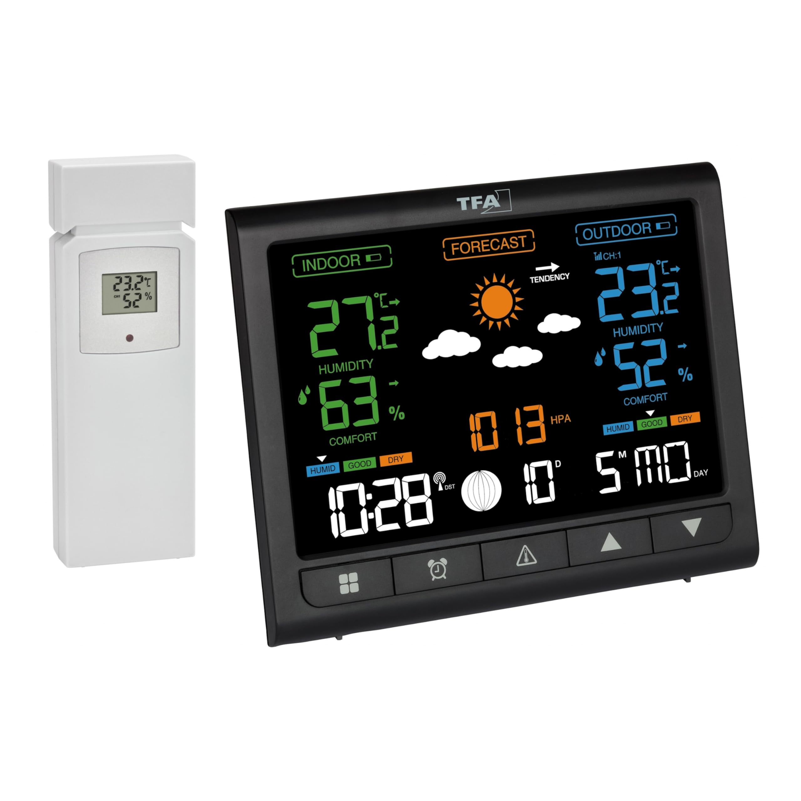 71erTtOubtL.jpg TFA Dostmann Funk-Wetterstation Contrast mit Außensensor VA-Display – Bild 1