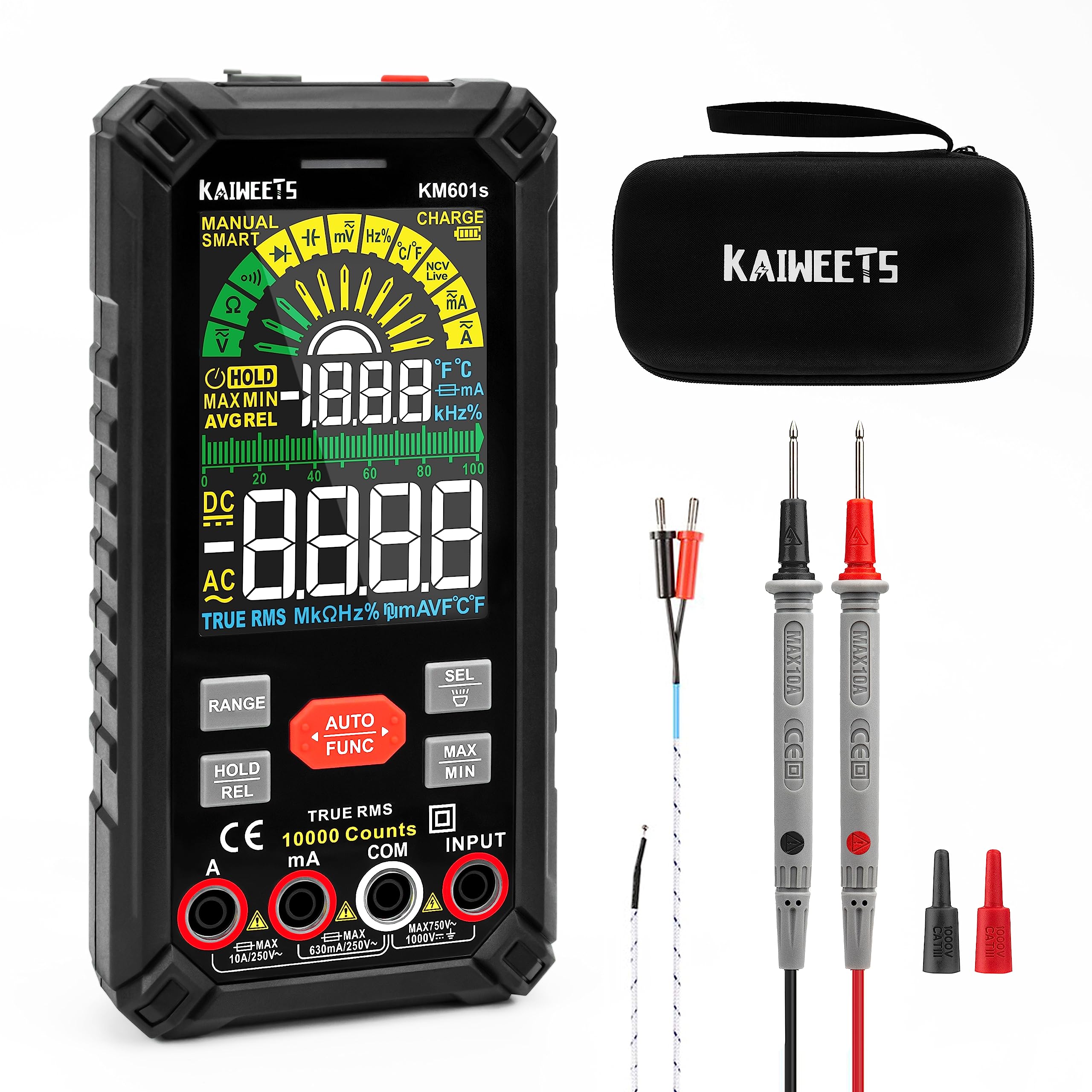 81fIchMYgL.jpg KAIWEETS KM601S Digitalmultimeter 10000 Counts True RMS Auto-Range – Bild 1