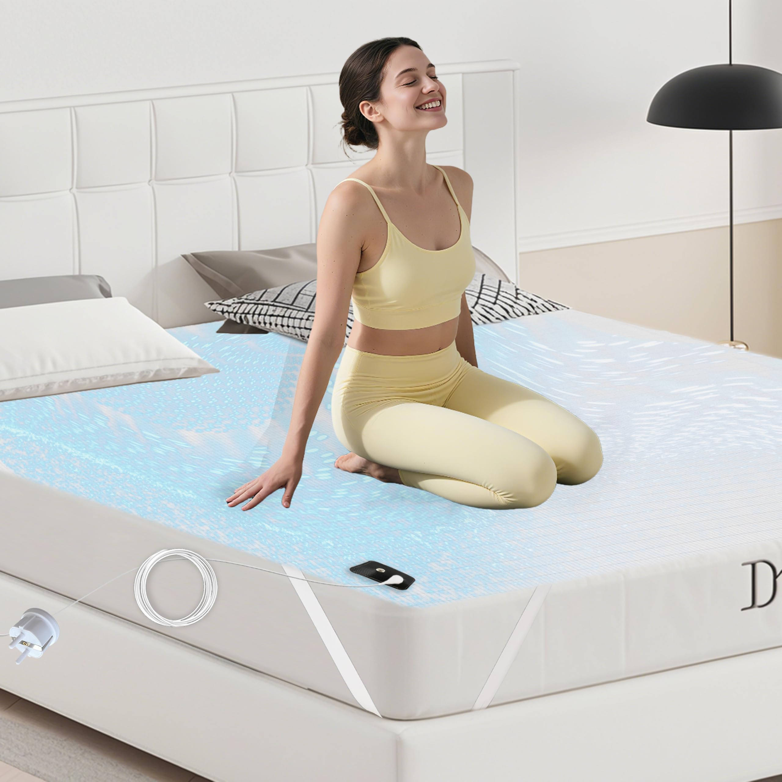 81pqWWJU1hL.jpg GRUENERDE Erdungsbettlaken 100x203cm Bio-Baumwolle mit Silberfaser – Bild 1