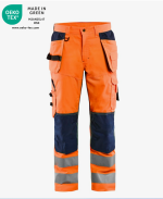 BLÅKLÄDER High Vis Arbeitshose 1565 Orange Grün Größe C64 – Bild 2