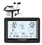 Raddy MN6 Lite Wetterstation 5-in-1 mit Außensensor DCF Funkuhr – Bild 2